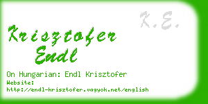 krisztofer endl business card